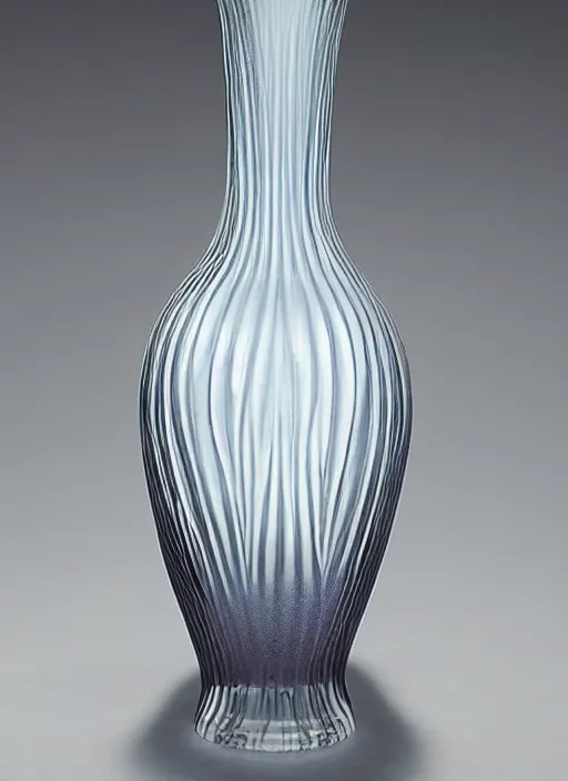 Prompt: Vase in the shape of a Kline bottle, designed by Rene Lalique