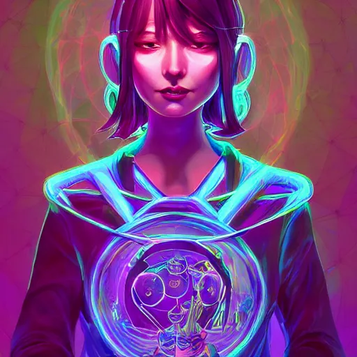 Image similar to skill magic geek inside matrix deepdream radiating a glowing aura stuff loot legends stylized digital illustration video game icon artstation lois van baarle, ilya kuvshinov, rossdraws,