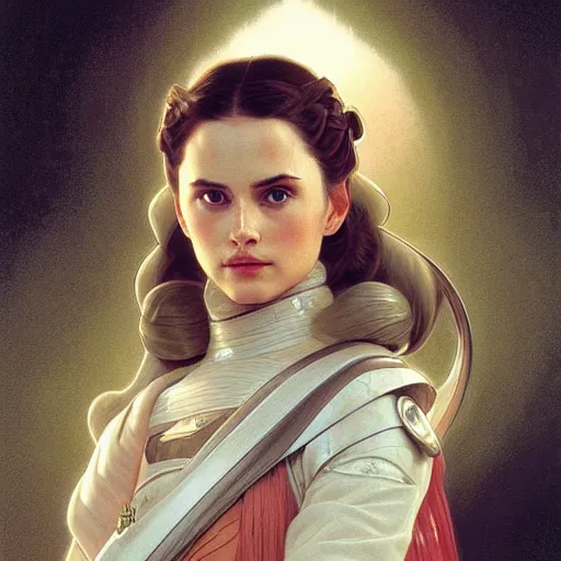 Image similar to padme amidala, intricate, elegant, highly detailed, digital painting, artstation, concept art, smooth, sharp focus, illustration, anakin seething, art by artgerm and greg rutkowski and alphonse mucha and william - adolphe bouguereau