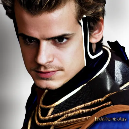 Prompt: hayden christensen as the black power ranger, digital photography, high detail,