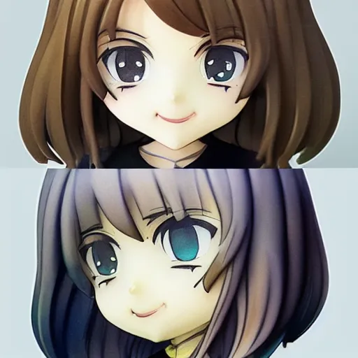Prompt: beautiful water color concept art of face detailing cute nendoroid girl in the style of Julian Opie, toon rendering, close-up, no shade, modern art, kyoto animation 3/4 view