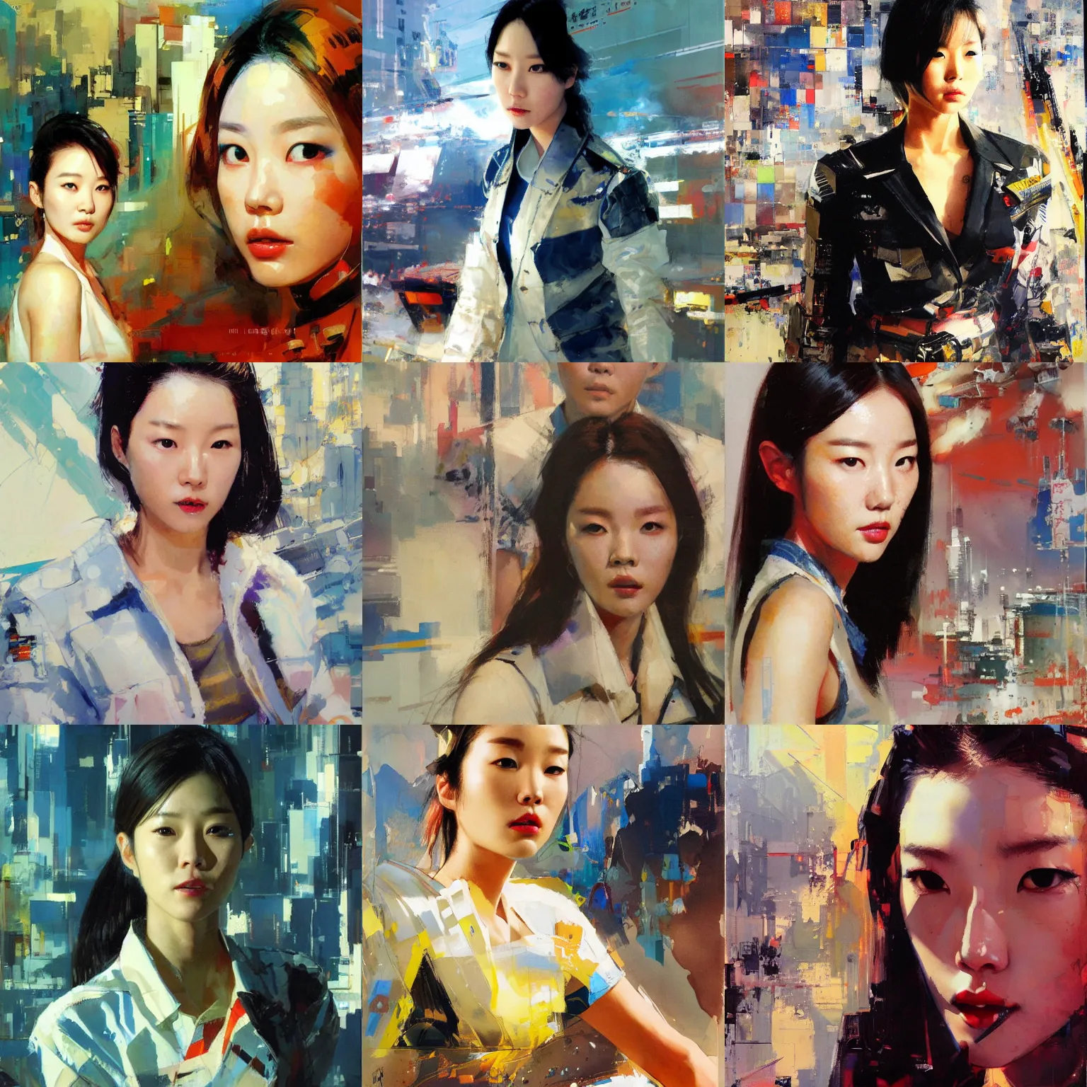 Prompt: lee jin - eun by john berkey, rule of thirds, seductive look, beautiful, in intergalactic hq