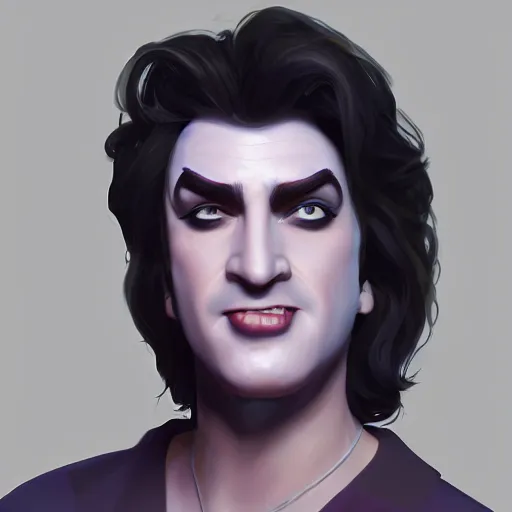 Image similar to portrait of paul stanley disguised, mattepainting concept blizzard pixar maya engine on stylized background splash comics global illumination lighting artstation lois van baarle, ilya kuvshinov, rossdraws