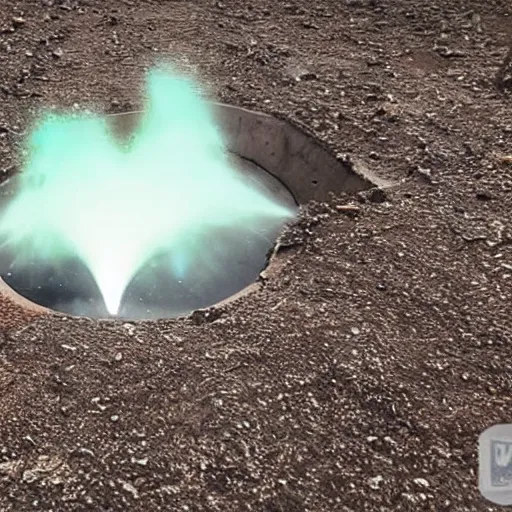 Prompt: A cactus evaporating into thin air in a sewer, Go pro footage