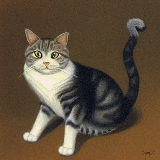 Prompt: caricature of a cat