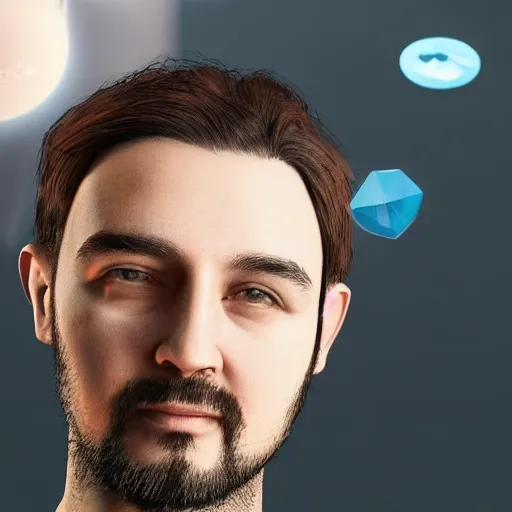 Image similar to Vladislav Urazov, Founder of Gradient app, hyper realistic, highly detaild