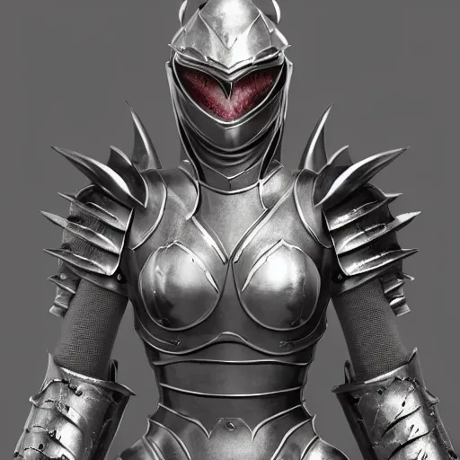 Image similar to stunning cinematic torso shot of a beautiful female knight, but as an anthropomorphic female dragon, well designed highly detailed perfect female dragon head with slick LED eyes, well armored, sharp claws, HD octane render, fantasy, furry art, Artstation, Deviantart, Furaffinity