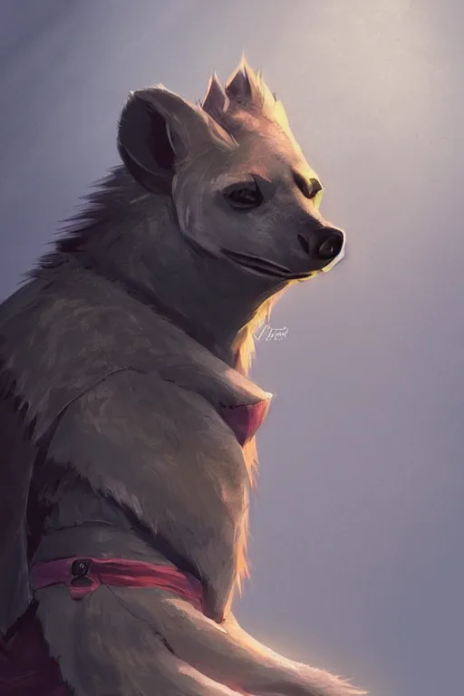 Prompt: anthropomorphic medieval hyena, trending on artstation, trending on furaffinity, digital art, by kawacy, anime, furry art, warm light, backlighting, cartoon, concept art