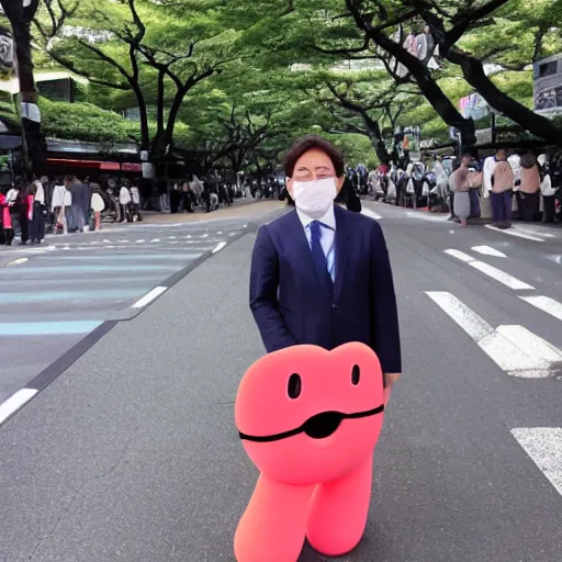 Prompt: photo of kirby in tokyo