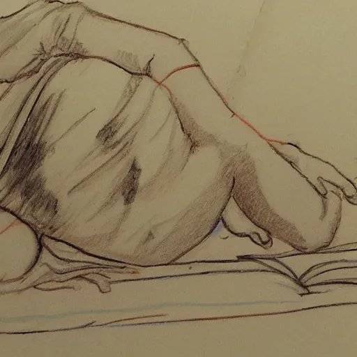 Image similar to the death of marat as a poorly drawn sketch by a six year old