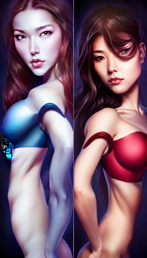 Image similar to the two complementary forces that make up all aspects and phenomena of life, by ARTGERM