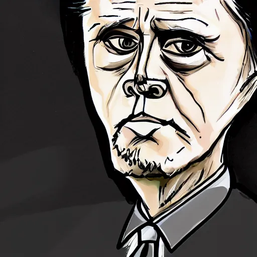 Prompt: christopher walken as a hanna barbara cartoon, trending on artstation