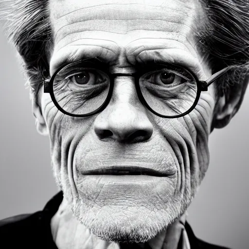 Prompt: A photograph of old Willem Dafoe in his eighties wearing a sweater in the 2010s, taken in the late 2010s, taken on a 2010s Camera, realistic, hyperrealistic, very realistic, highly detailed, very detailed, extremely detailed, detailed, digital art, trending on artstation, headshot and bodyshot, detailed face, very detailed face
