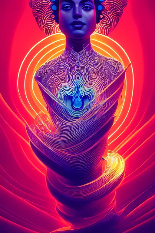 Image similar to Energetic jazz sitar portrait, Art Deco surf, fantasy, intricate art deco wave designs, elegant, highly detailed fractals, sharp focus, art by Artgerm and beeple and Greg Rutkowski and WLOP