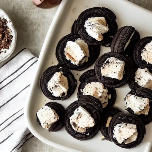 Prompt: Oreos with too much stuffing