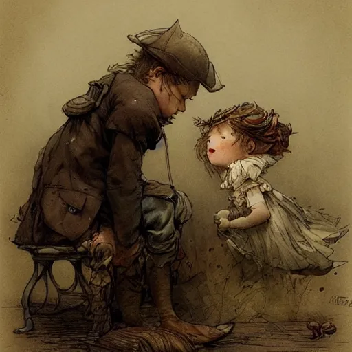 Prompt: ( ( ( ( ( story time. muted colors. ) ) ) ) ) by jean - baptiste monge
