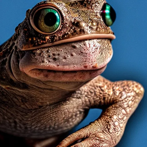 Image similar to stunning award winning hyperrealistic hdr 8 k highly detailed portrait photo of toad as a real human