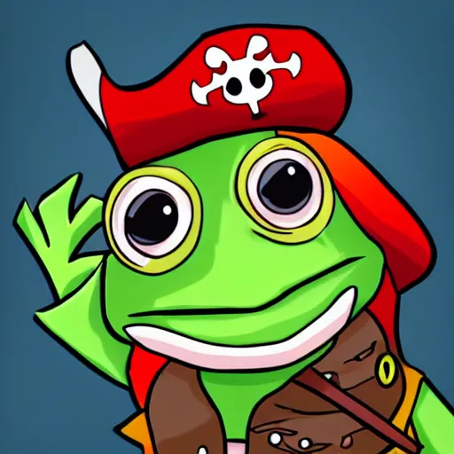 Image similar to pirate frog : a league of legends character