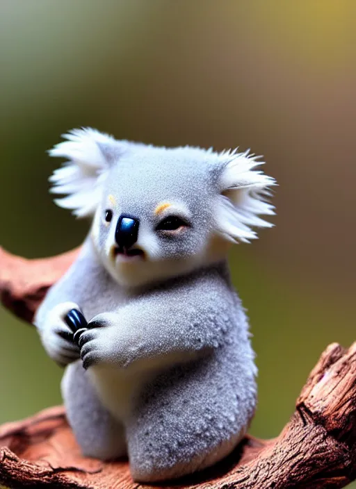 Image similar to 80mm resin detailed miniature of fluffy koala, Product Introduction Photos, 4K, Full body, simple background