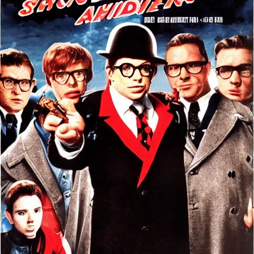 Image similar to austin powers in schindlers list, movie poster, 1 9 9 0