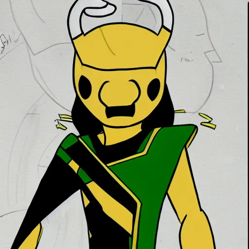 Image similar to loki drawn in style of adventure time