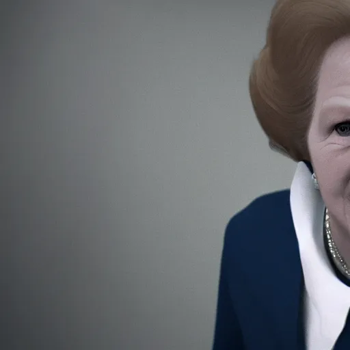 Image similar to limmy brian limond as maggie thatcher, realistic, wide shot, sunny lighting, octane render, hyper realistic, high quality, highly detailed, hd, beautiful, cinematic, 8 k, unreal engine, facial accuracy,