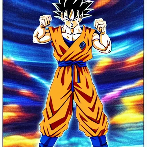 Image similar to goku with his weed gi