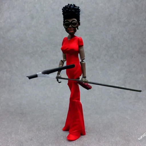 Image similar to maya angelou cosplay architect, stop motion vinyl action figure, plastic, toy, butcher billy style