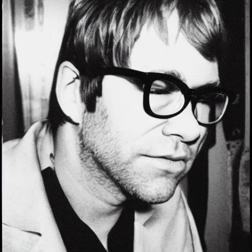 Image similar to jeffrey dahmer elton john portrait, polaroid photo, perfect photo, photo pinterest