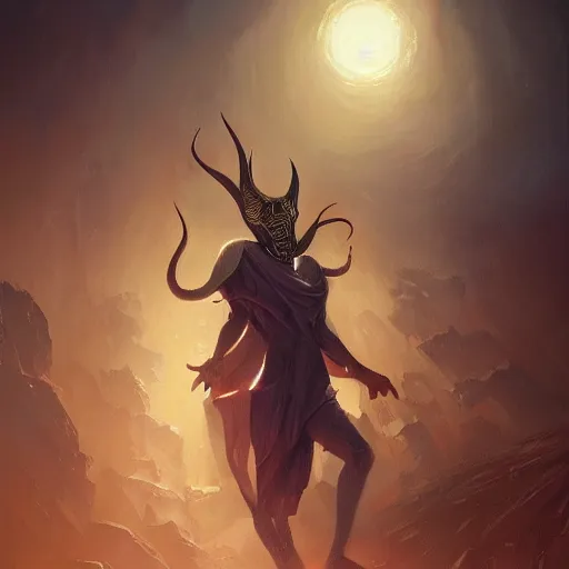 Image similar to nyarlathotep, dramatic light, painted by stanley lau, painted by greg rutkowski, painted by stanley artgerm, digital art, trending on artstation