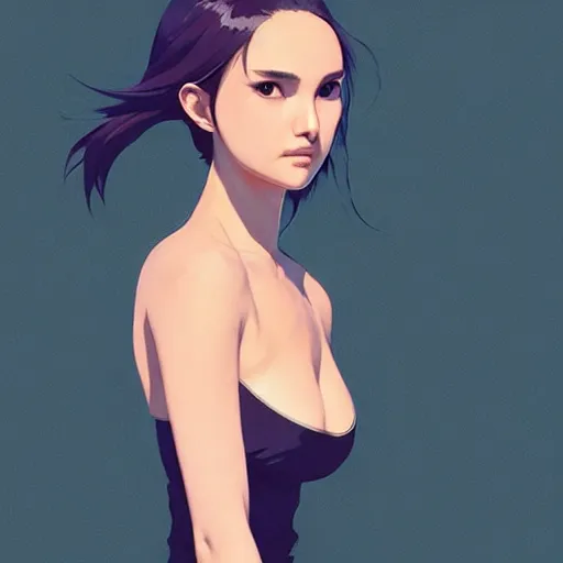 Image similar to a beautiful young japanese natalie portman alluring instagram model in crop top, by guweiz and wlop and ilya kuvshinov and artgerm and makoto shinkai and studio ghibli, symmetrical eyes, aesthetic, gorgeous, stunning, alluring, attractive, artstation, deviantart, pinterest, digital art