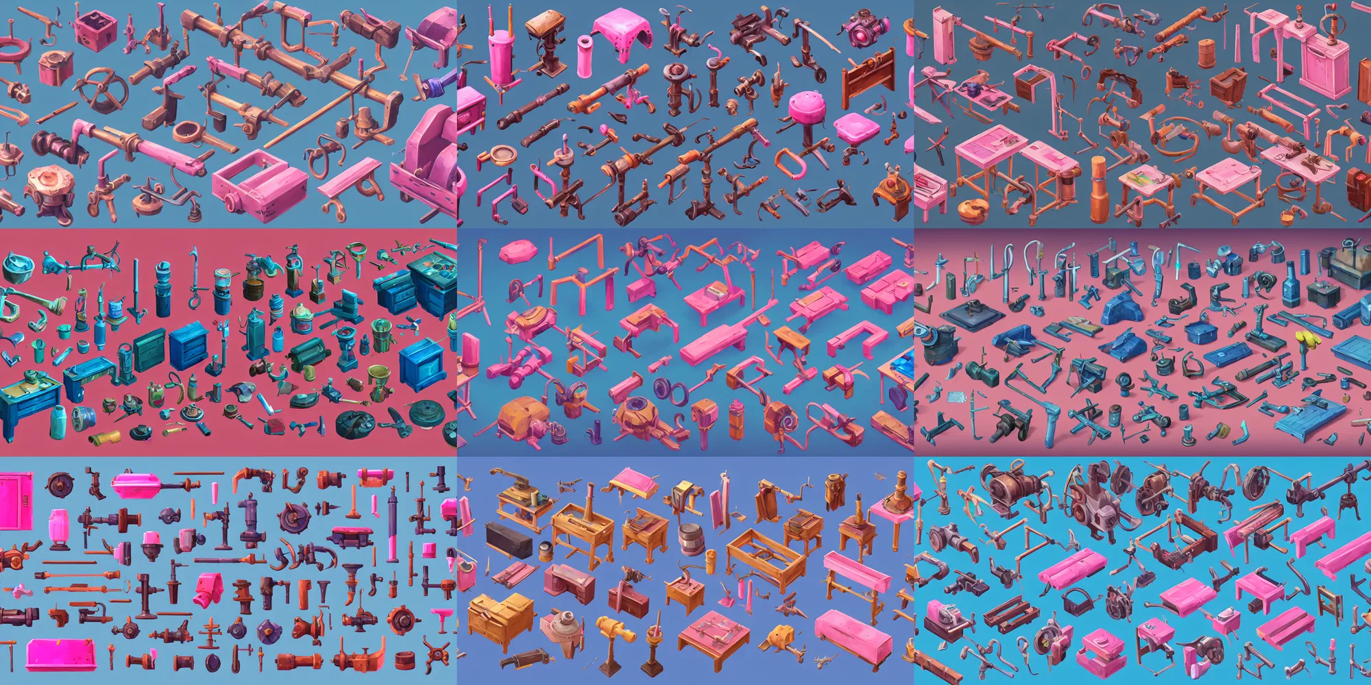 game asset of the sims mechanical shop furniture | Stable Diffusion