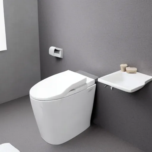 Image similar to 0. 1 x scale toilet in a 1 x scale bathroom