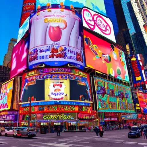 Image similar to a big candyland shop in times square