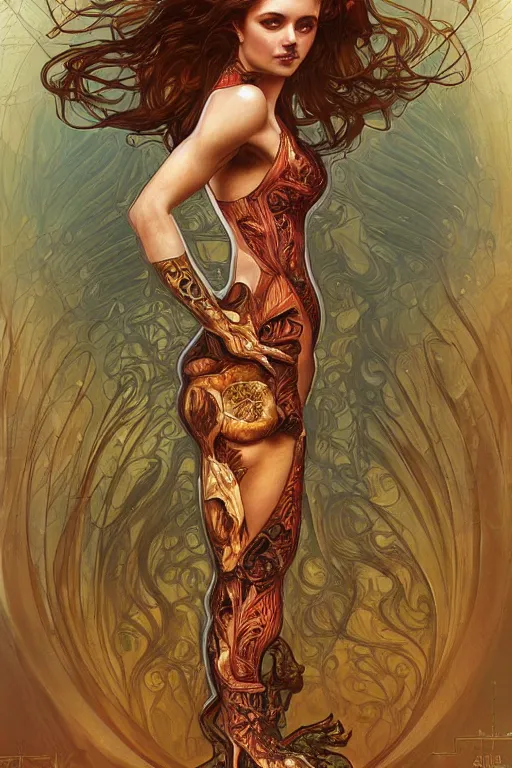 Prompt: fire in the shape of a woman, anatomy, cute, fantasy, intricate, elegant, highly detailed, digital painting, 4 k, hdr, concept art, smooth, sharp focus, illustration, art by artgerm and h r giger and alphonse mucha