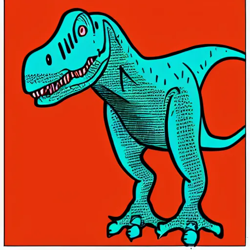 Image similar to detailed intricate colour illustration of a dinosaur wearing a business suit, comic art, cyberpunk