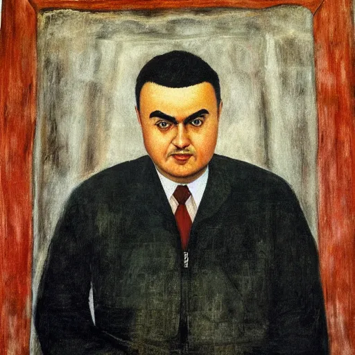 Image similar to portrait of mikhail gorbachev by frida kahlo