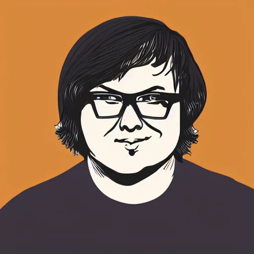 Image similar to clark duke hybrid, vector, svg sticker art