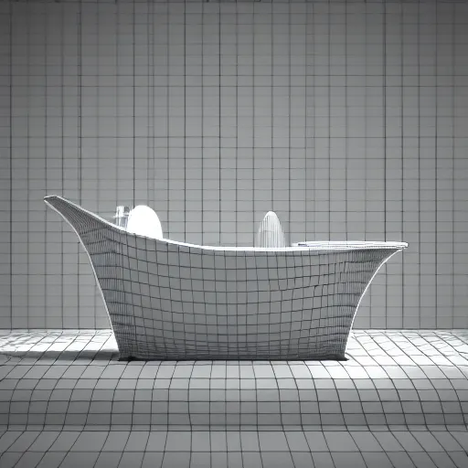 Prompt: highly detailed 3d render of bathtub by beeple