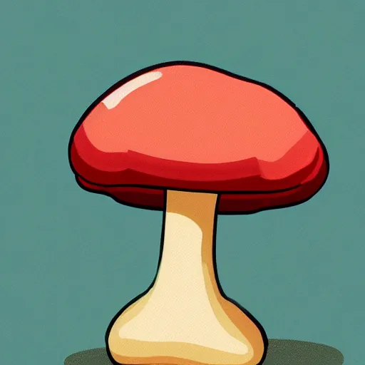 Image similar to a cute chubby mushroom, stylized, digital art, blue scheme, mobile game