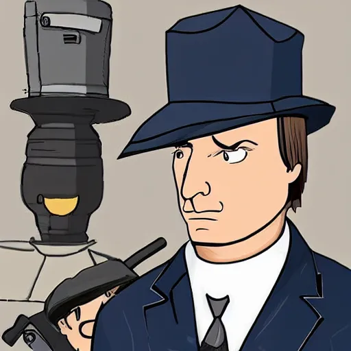Prompt: Saul Goodman from Better Call Saul as The Spy from Team Fortress 2