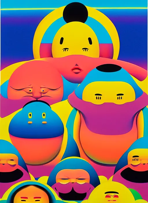 Image similar to fat men by shusei nagaoka, kaws, david rudnick, airbrush on canvas, pastell colours, cell shaded, 8 k