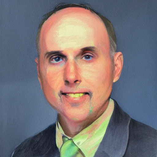 Prompt: painting of schmidhuber