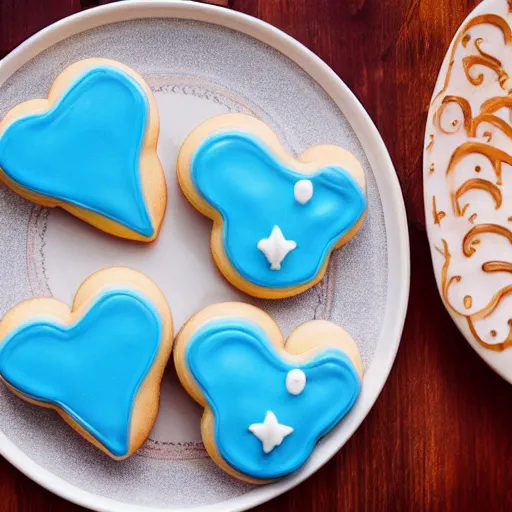 Image similar to high resolution photo of cinderella cookies, food photography, instagram, trending