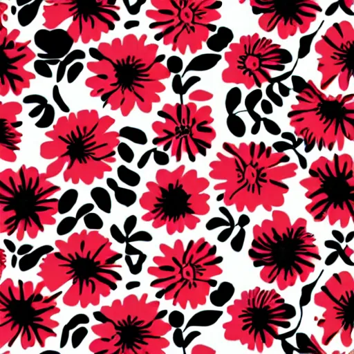 Prompt: marimekko flowers