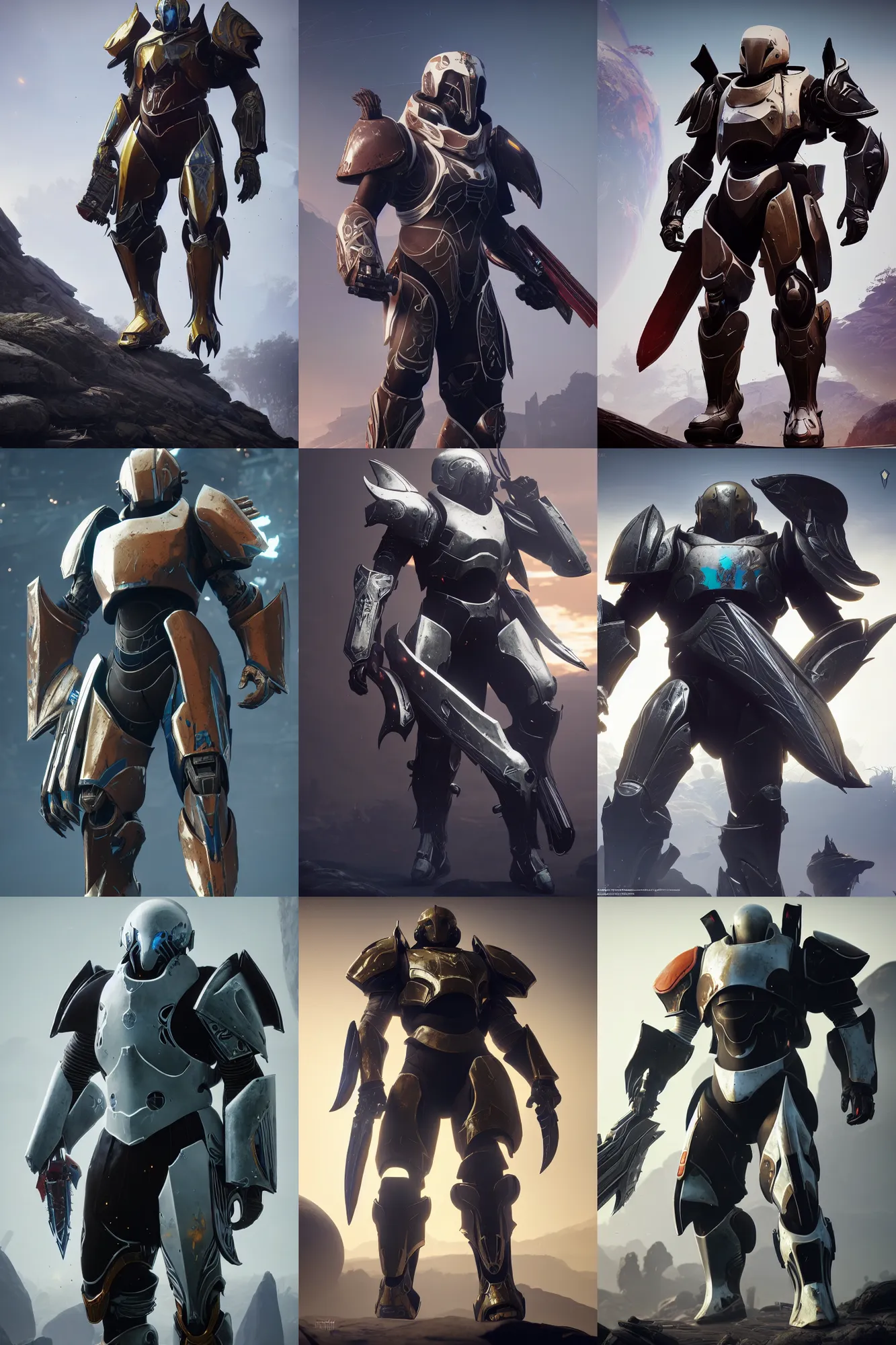 Prompt: a beautiful render of a destiny 2 titan, unreal engine, intricate armor details, concept art by joseph cross and andree wallin