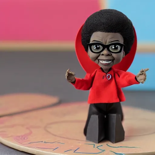 Prompt: maya angelou, stop motion vinyl action figure, plastic, toy, butcher billy style