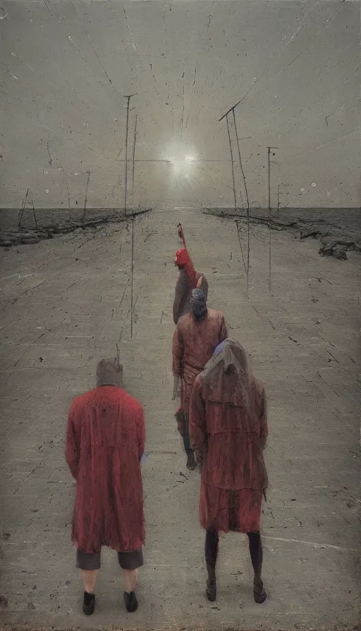 Prompt: the end of the world, by dan witz