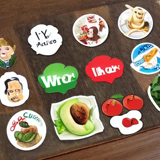 Image similar to a whatsapp stickers pack of lunch time,