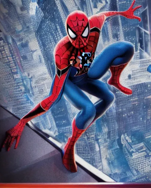 Image similar to spider - man ( 2 0 2 0 ), airbrush, drew struzan illustration art, key art, movie poster